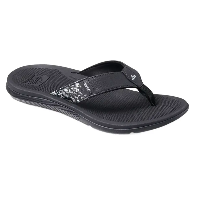 Reef Santa Ana Women’S Flip-Flop Sandals – Black/White 1