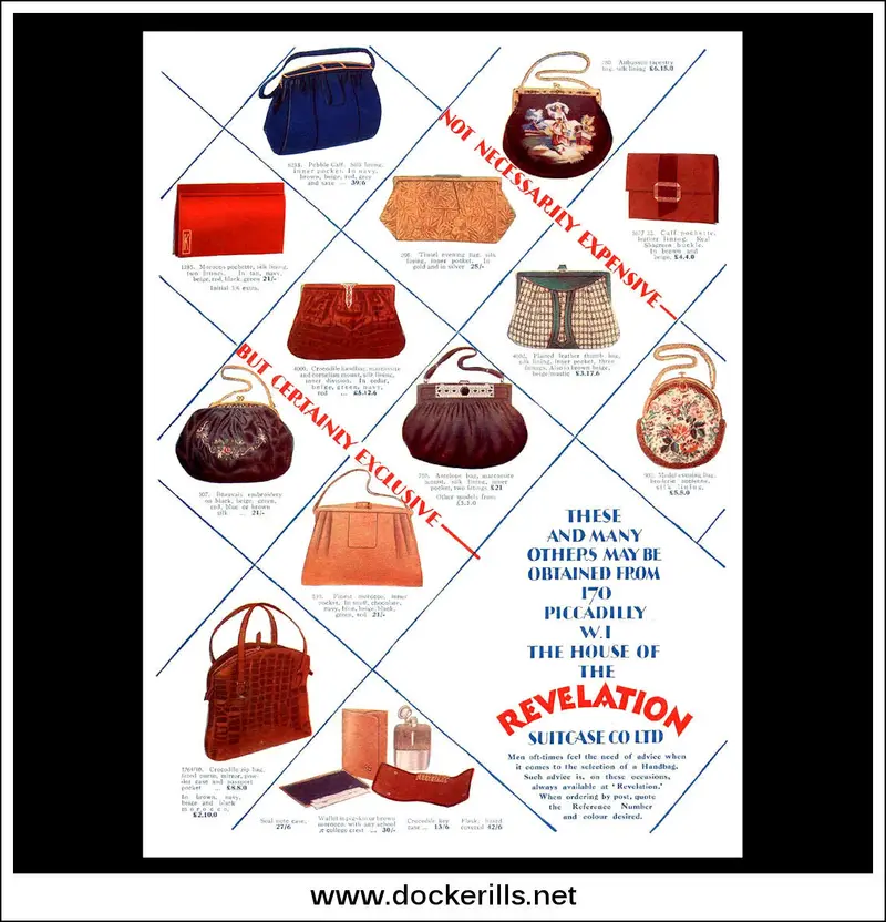 Revelation Handbags & Suitcases Vintage Advertisement – December 1928 1
