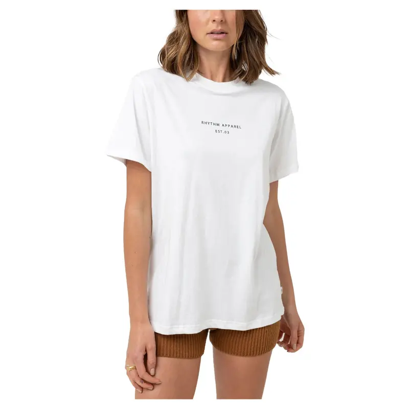 Rhythm White Classic Logo T-Shirt - Unisex Fit 1