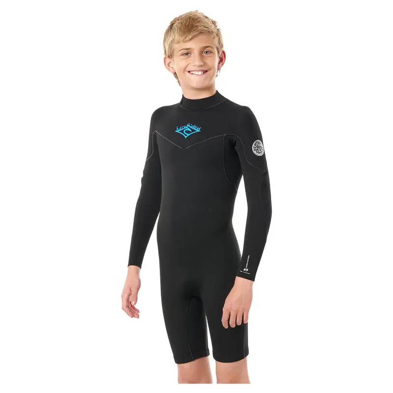Rip Curl Boy’S Dawn Patrol Spring Top – Long Sleeve Black 1