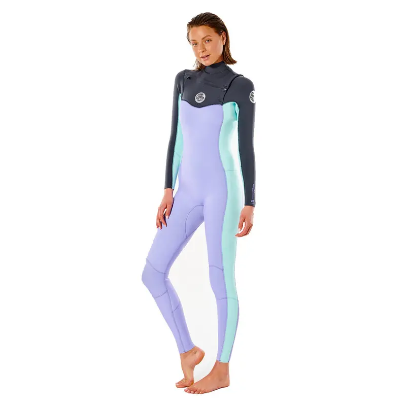 Rip Curl Dawn Patrol Women’S 4/3Mm Chest-Zip Wetsuit In Purple 1