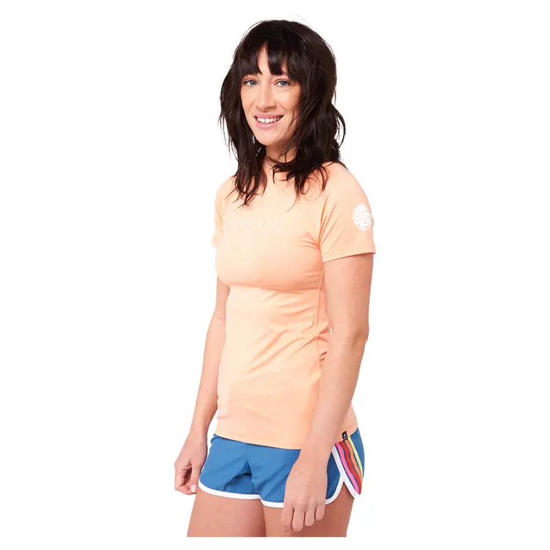 Rip Curl Dawn Patrol Women'S Uv Tee – Coral Reef 1
