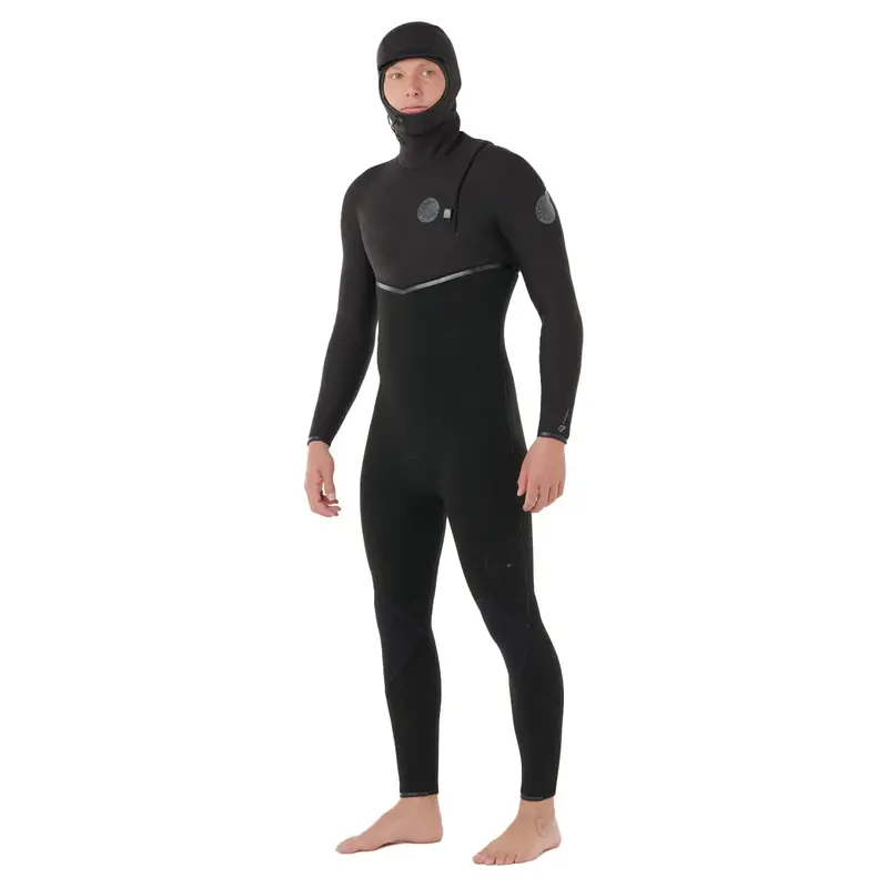 Rip Curl E-Bomb 5/4Mm Zip-Free Hooded Black Winter Wetsuit – 2025/2026 1