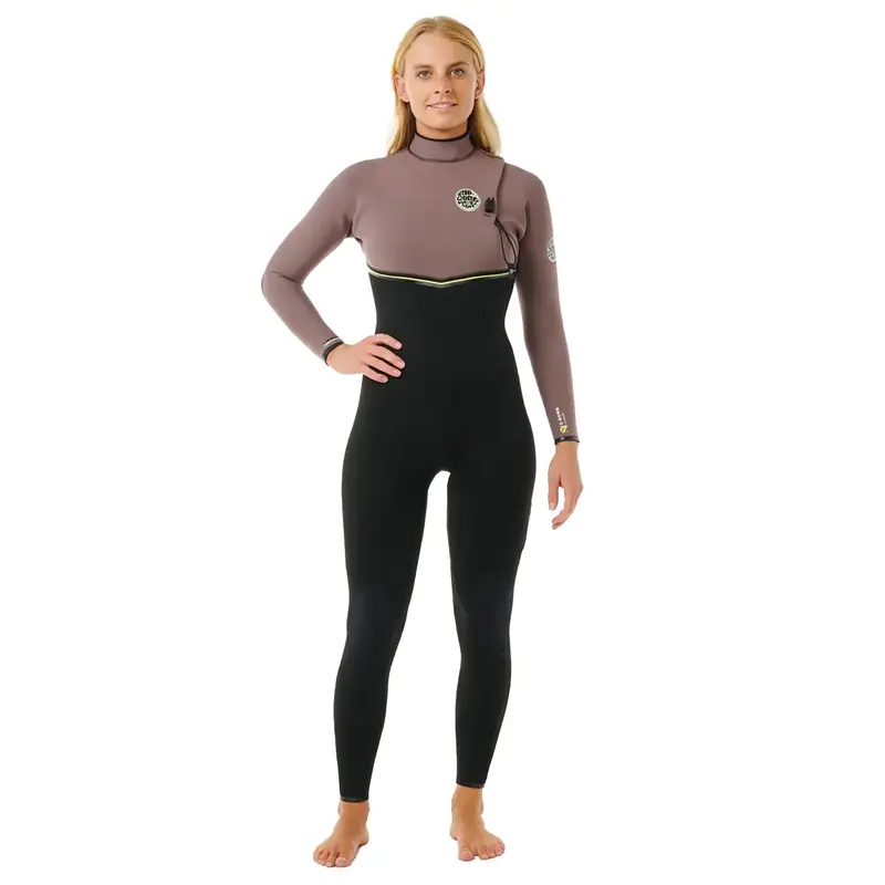 Rip Curl E-Bomb Women'S 4/3Mm Zip-Free Wetsuit – Eggplant Colorway, 2024–2025 Model 1