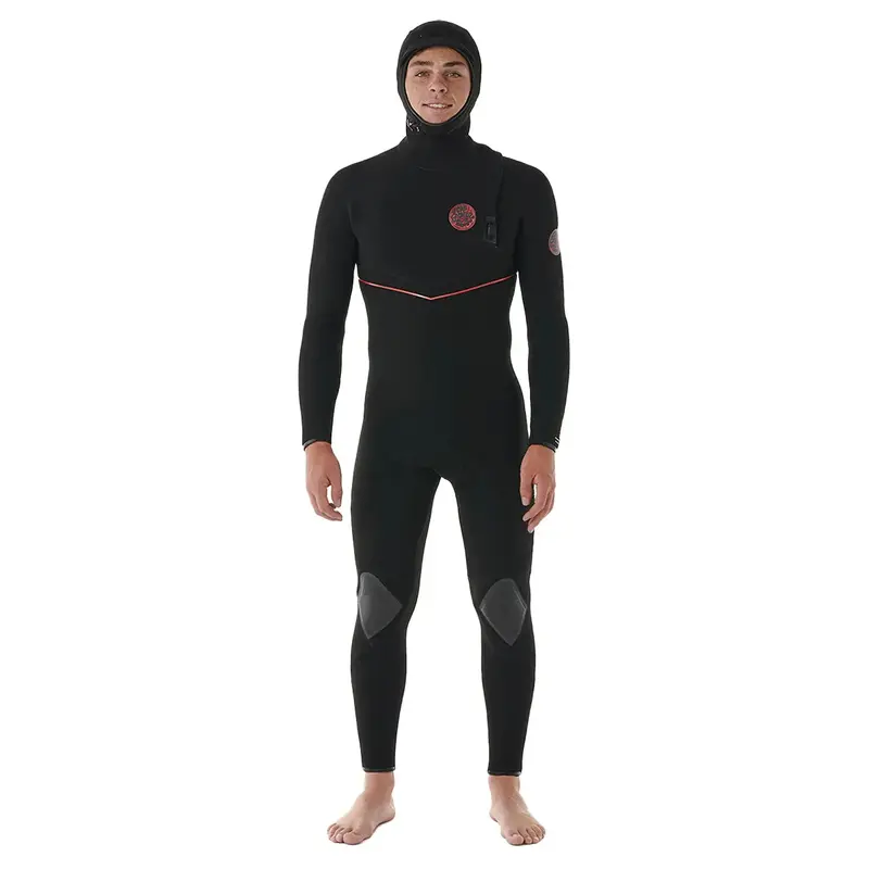 Rip Curl Flashbomb Fusion Unisex 5/4Mm Hooded Zip-Free Wetsuit – Black 1