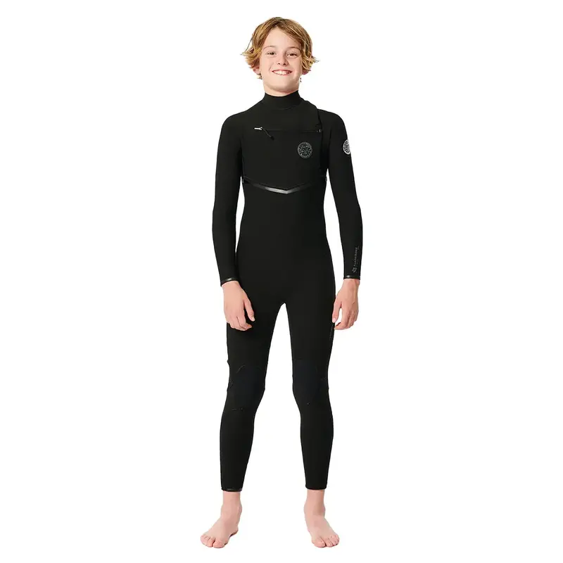 Rip Curl Junior Flashbomb 5/3Mm Chest-Zip Youth Wetsuit – Black (2023–2024) 1