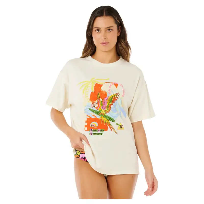 Rip Curl Wave Crest Heritage T-Shirt – Vanilla 1
