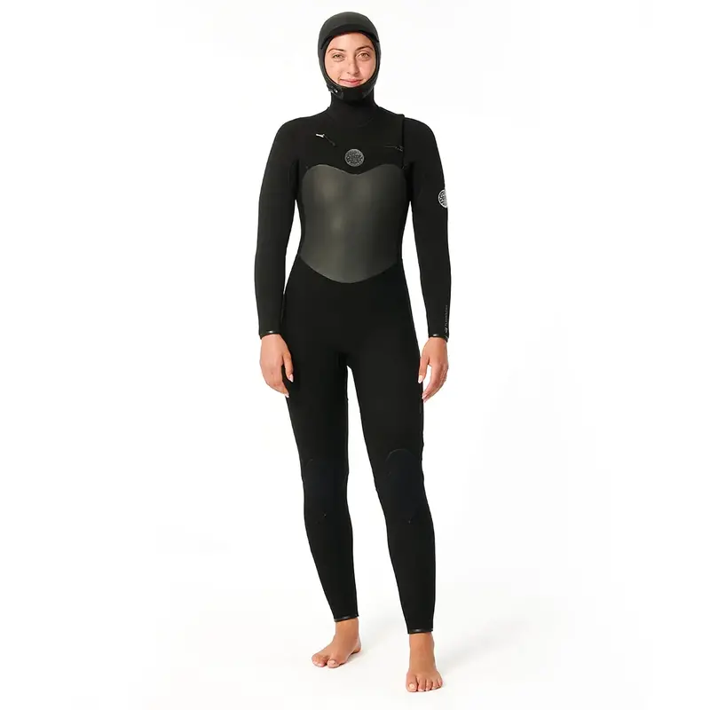 Rip Curl Women’S Flashbomb 6/4Mm Hooded Chest-Zip Wetsuit (2024/2025) 1