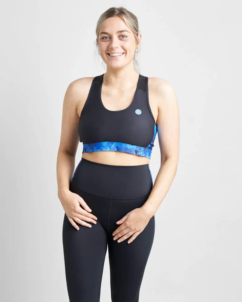 Rooster Azure Sports Bra & Bikini Top Combo 1