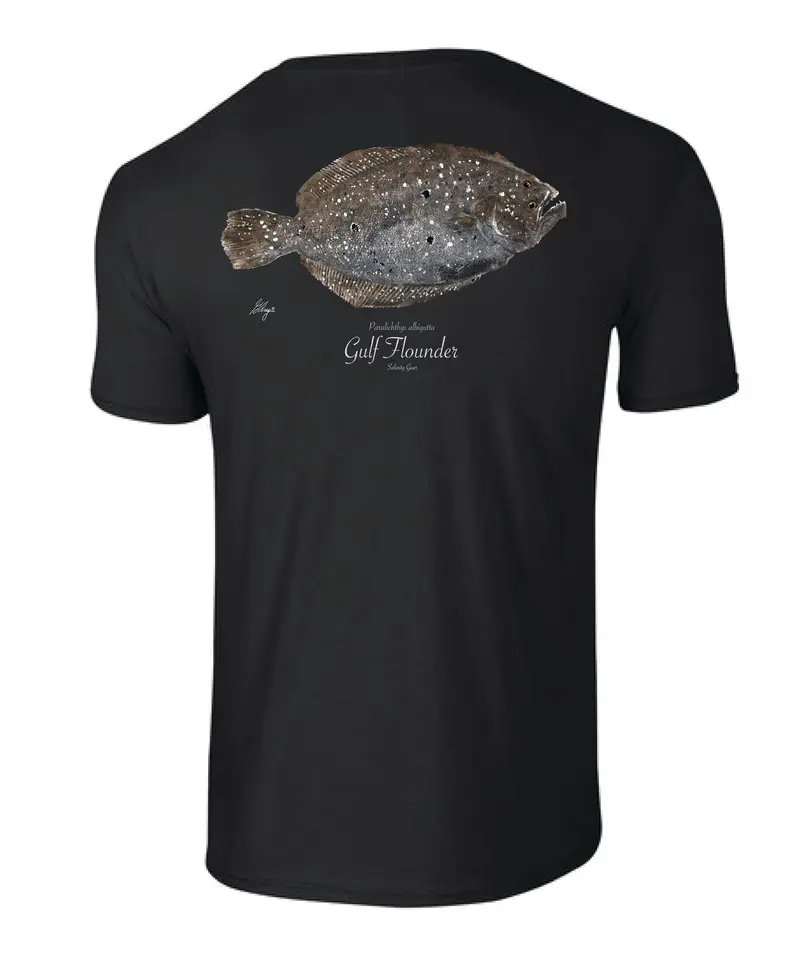 Salinity Greg Aragon Flounder Gyotaku Short-Sleeve Tee 1