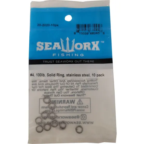 Seaworx Solid Stainless Steel Rings – 10-Pack, High-Strength 1