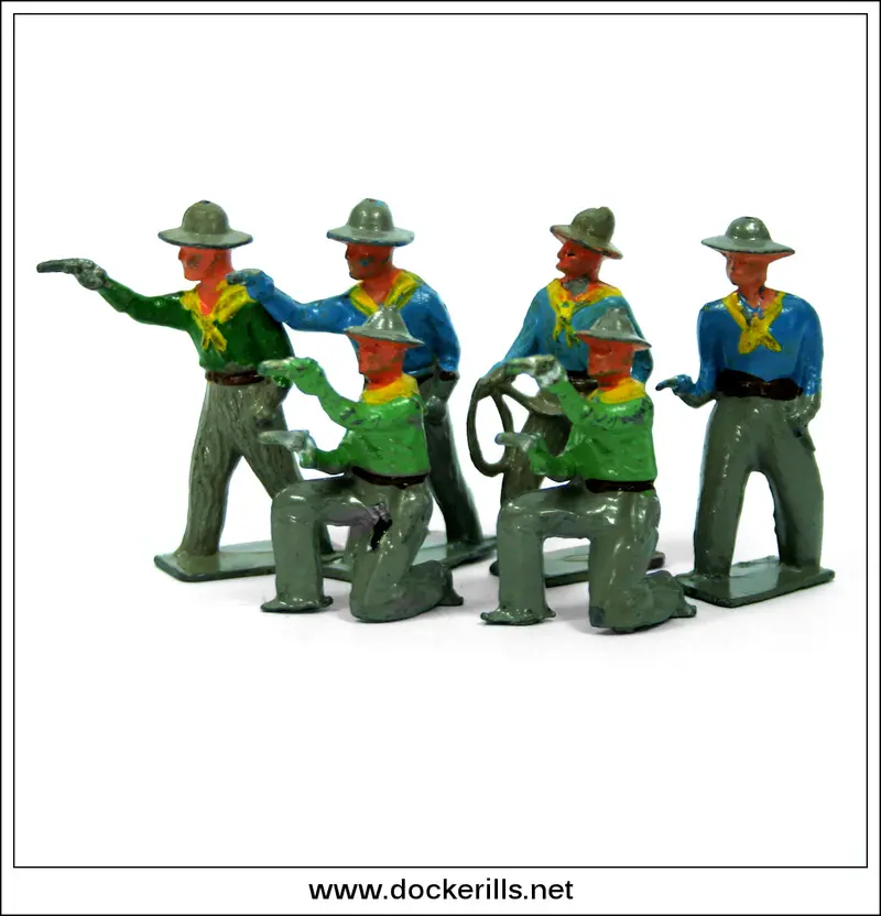 Set Of Ten 1950S Lead Cowboy And Indian Figurines – Crescent Uk 1