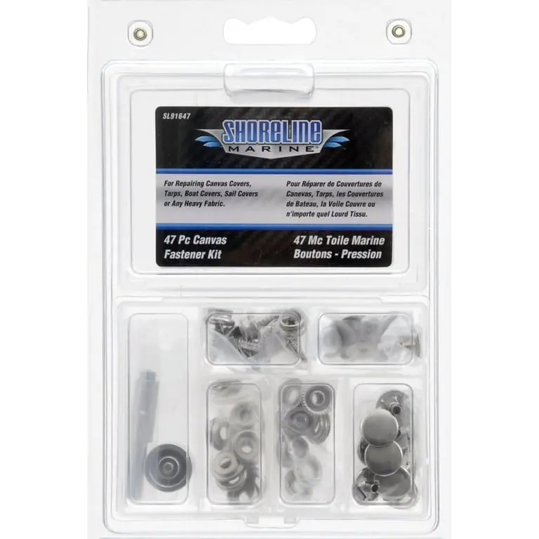 Shoreline Marine 47-Piece Stainless Steel Canvas Fastener Kit 1