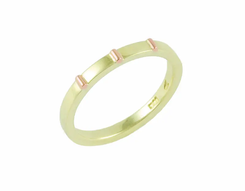 Skinny Band #11 – Crosswalk Pattern Ring 1