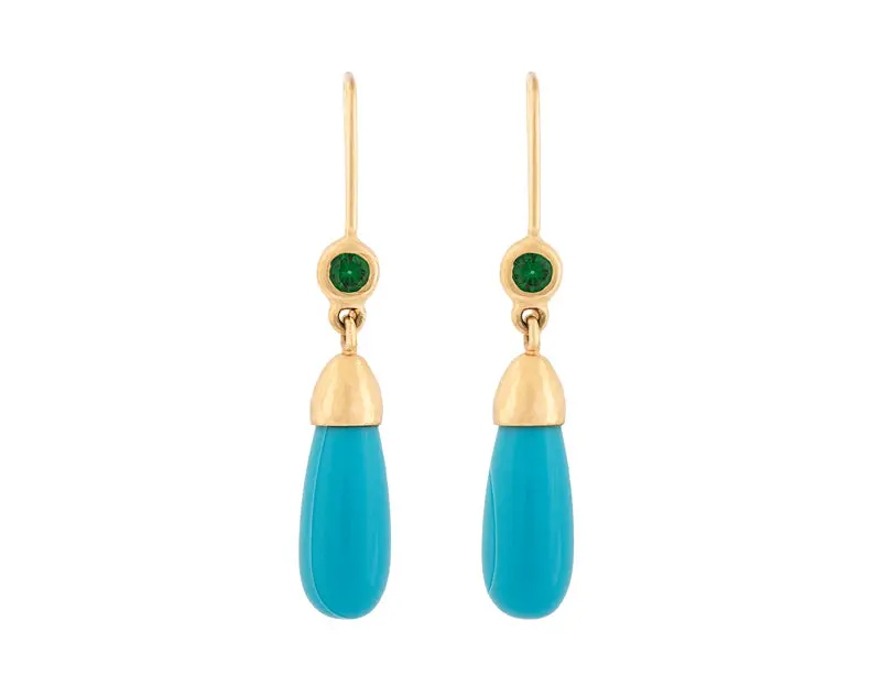 Sleeping Beauty Turquoise Earrings #5 1