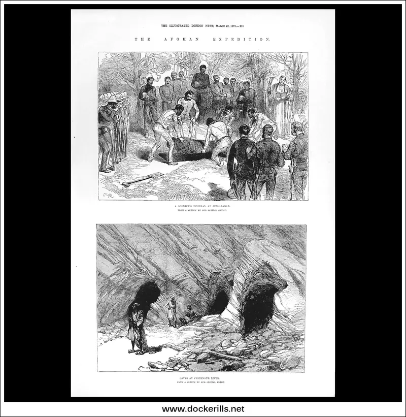 Soldier’S Funeral At Jellalabad, March 1879 – The Illustrated London News Engraving 1