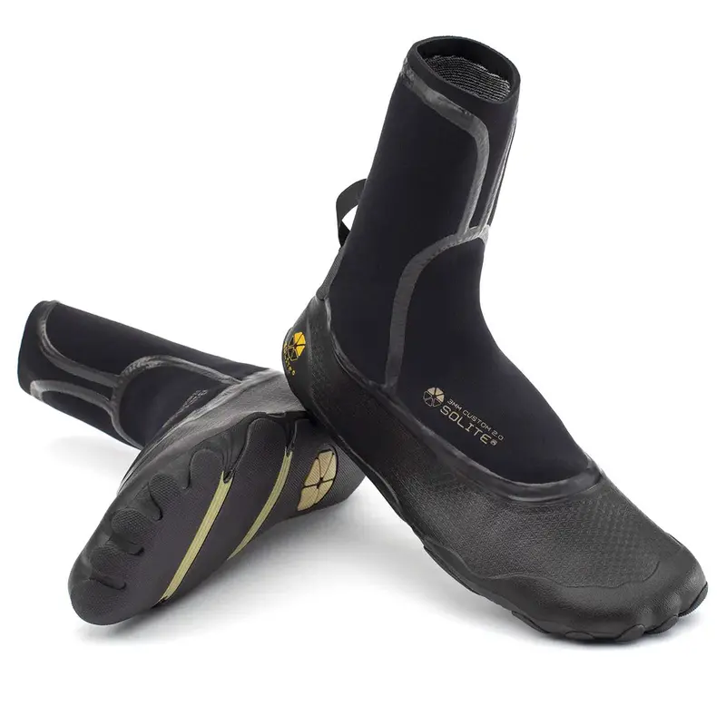 Solite Custom 2.0 3Mm Wetsuit Boots – Black Upper With Gum Sole 1