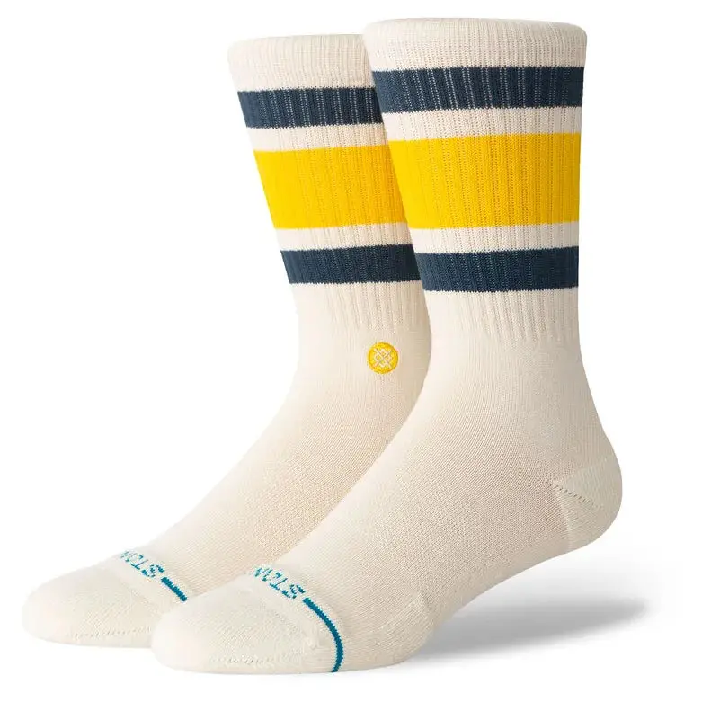Stance Boyd Stripe Crew Socks – Cream 1