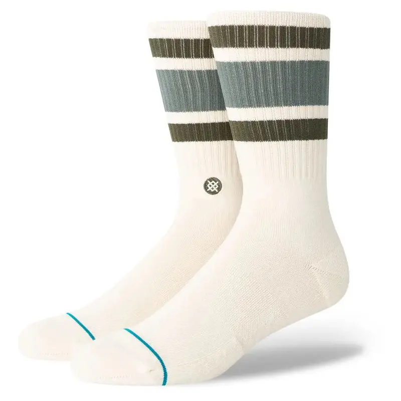 Stance Boyd Stripe Crew Socks – Vintage White 1