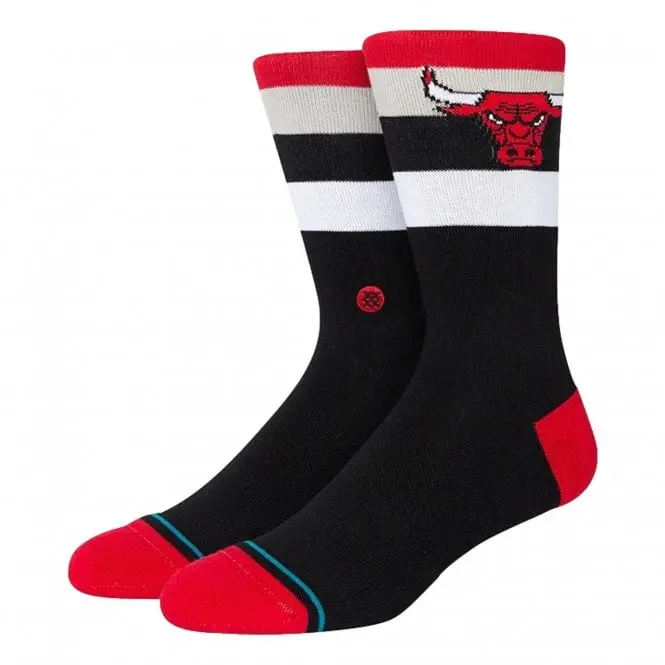 Stance Bull Street Crew Socks – Bold Red Colorway 1