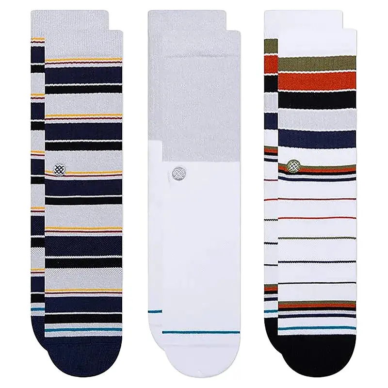 Stance Destin Grey 3-Pack Crew Socks 1