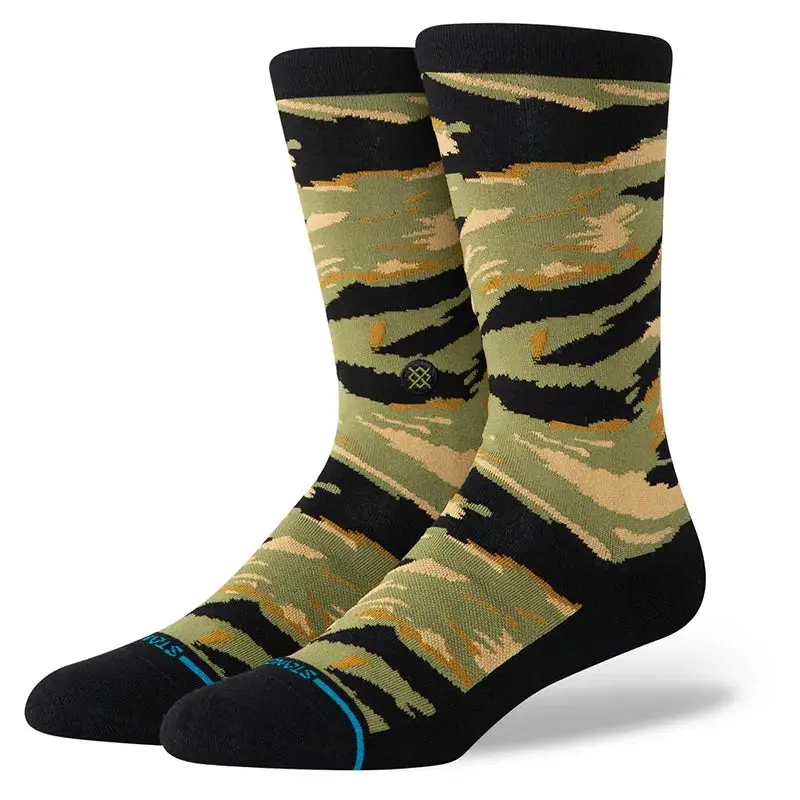 Stance Fade Away Crew Socks In Camouflage Print 1