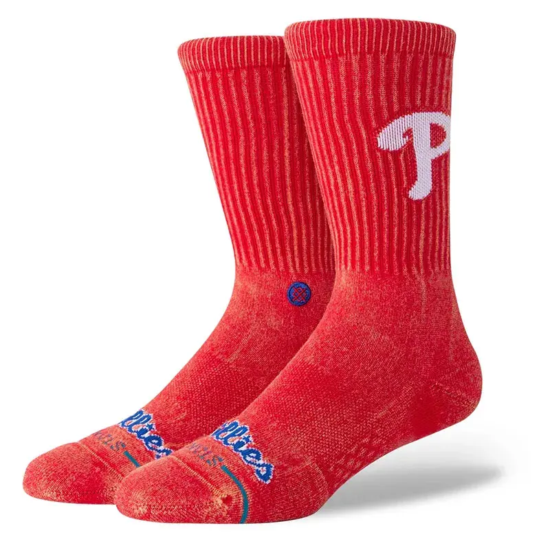 Stance Fade Philadelphia Crew Socks In Bold Red 1
