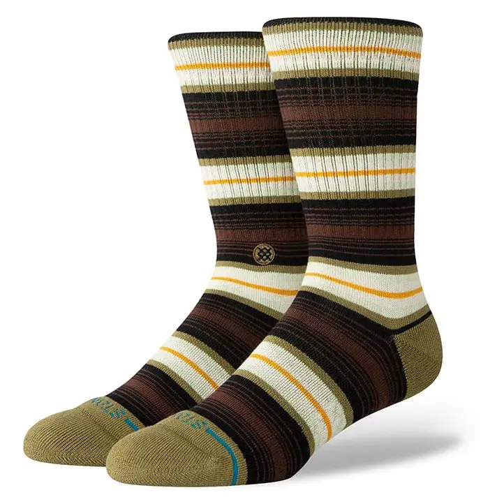 Stance Hassagore Crew Socks — Chive Green Accent 1