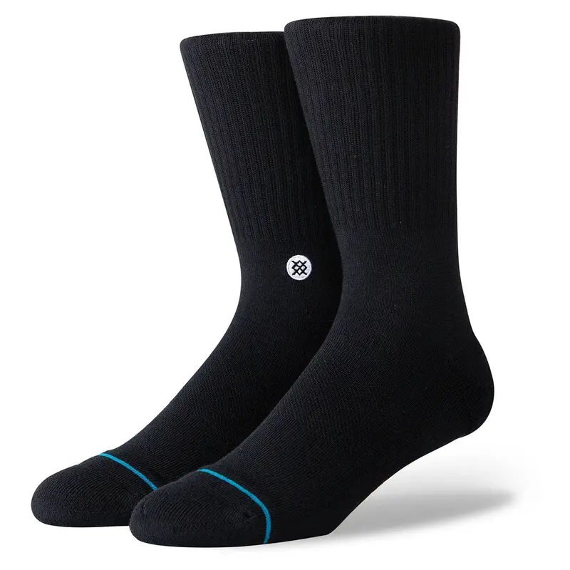 Stance Icon Black And White Crew Socks 1