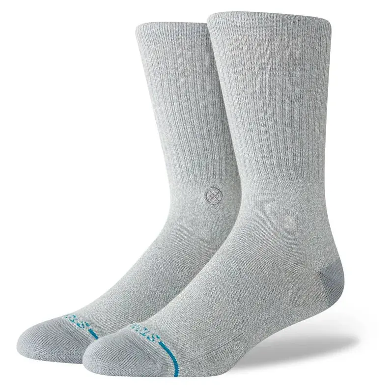 Stance Icon Crew Socks – Heather Grey 1