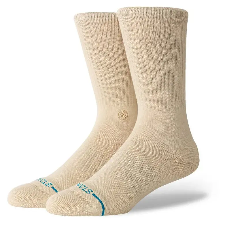 Stance Icon Crew Socks – Sand Beige 1