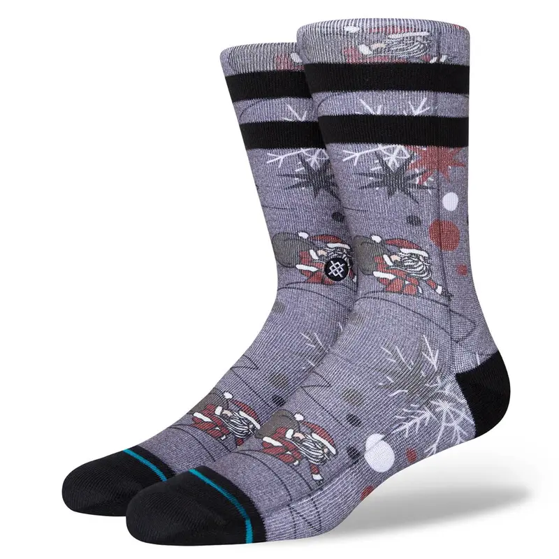 Stance Shredding Santa Socks – Festive Holiday Performance Crew (Large) 1