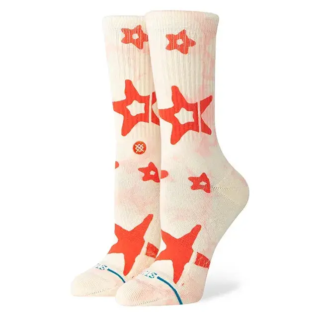Stance Starry Eyed Crew Socks For Women — Cream Base 1