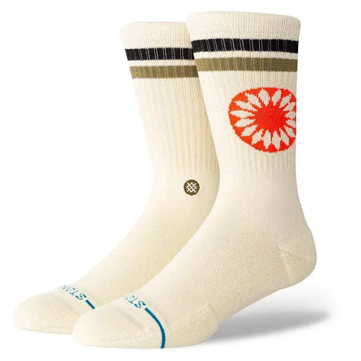 Stance Sun Dial Crew Socks In Soft Cream 1