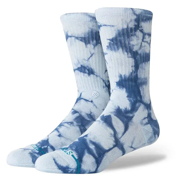 Stance Tied Up Crew Socks In Cool Ice Blue 1