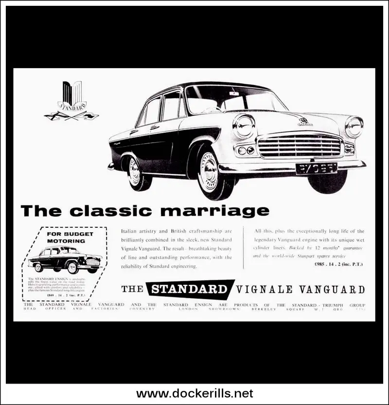 Standard Vignale Vanguard Sales Brochure – October 1959 Period Advert 1
