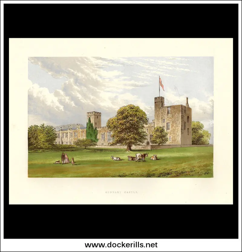 Sudeley Castle, Gloucestershire – 1880 Chromoxylograph Print 1