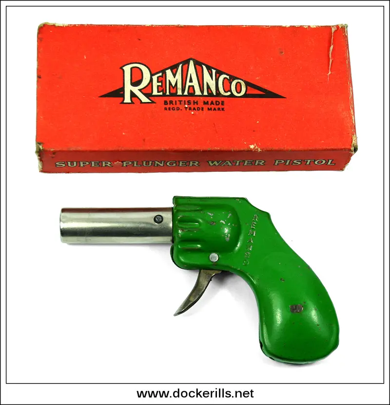 Super Plunger Water Pistol – 1950S Pressed Steel & Tinplate Spray Gun By Remanco, Uk 1