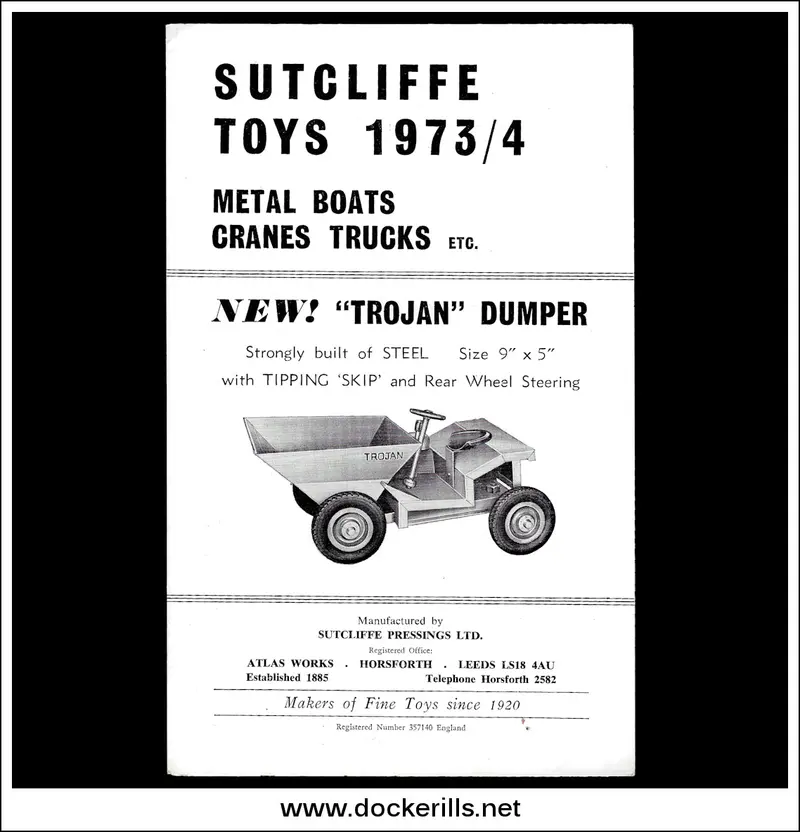 Sutcliffe Pressings Ltd. Toy Boats Catalogue – England, 1973–1974 1