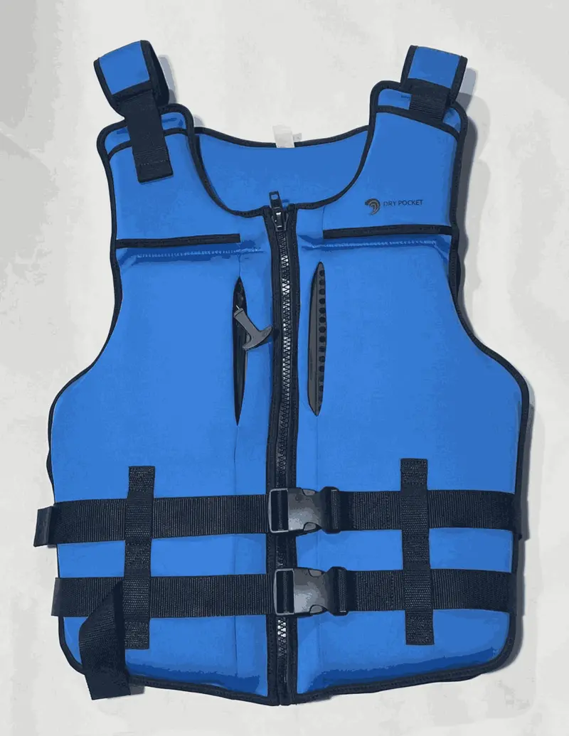 The Blue Lagoon Waterproof Life Jacket – Built-In Dry Pocket & Flotation 1