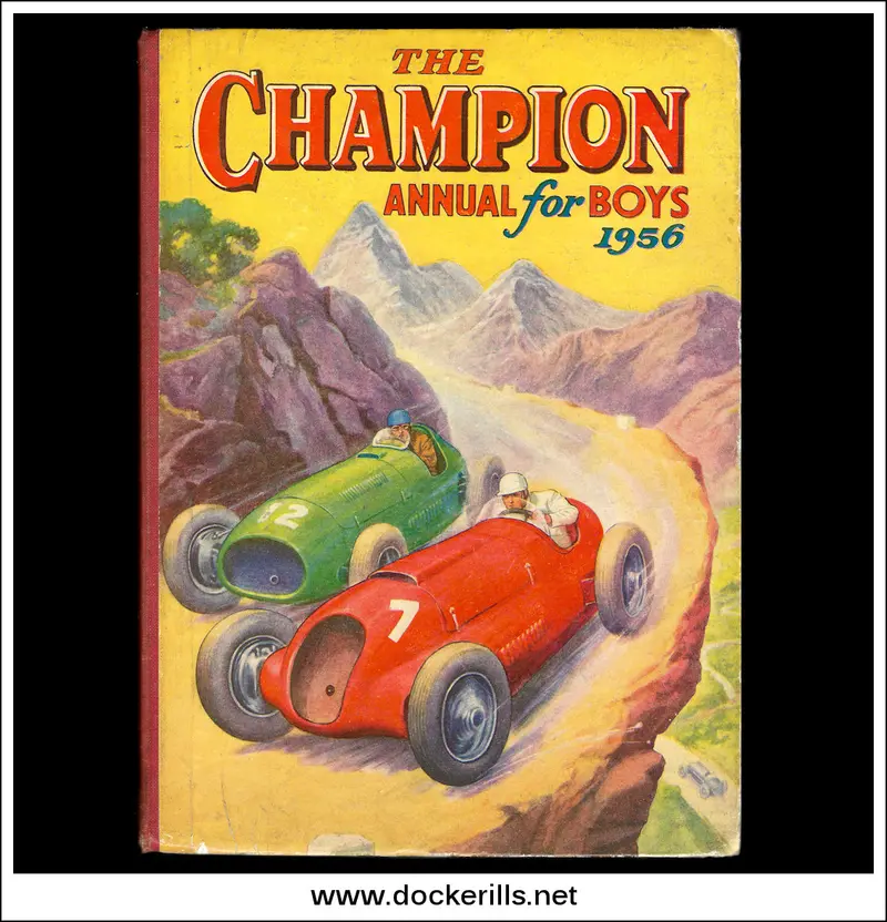 The Champion Annual For Boys – 1956 Edition With 1950S Racing Car Cover 1