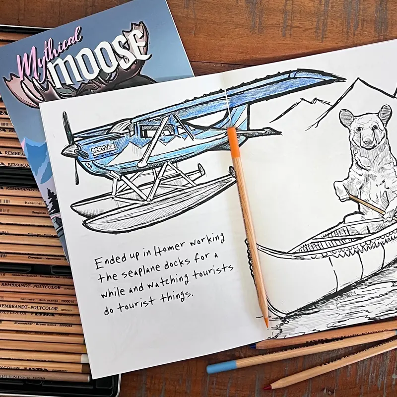 The Mythical Moose Adult Coloring Book 1