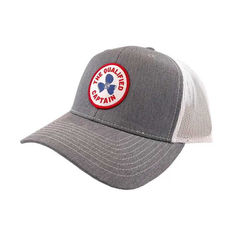 The Qualified Captain Propeller Patch Trucker Hat – Breathable Mesh Cap With Nautical Embroidery 1