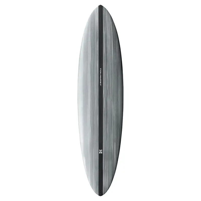 Thunderbolt Hi Mid 6 Surfboard – Grey With Carbon Accents 1