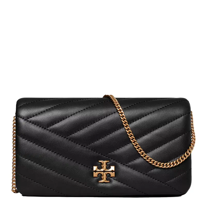 Tory Burch Kira Chevron Chain Wallet – Modern Geometric Detail For Women 1