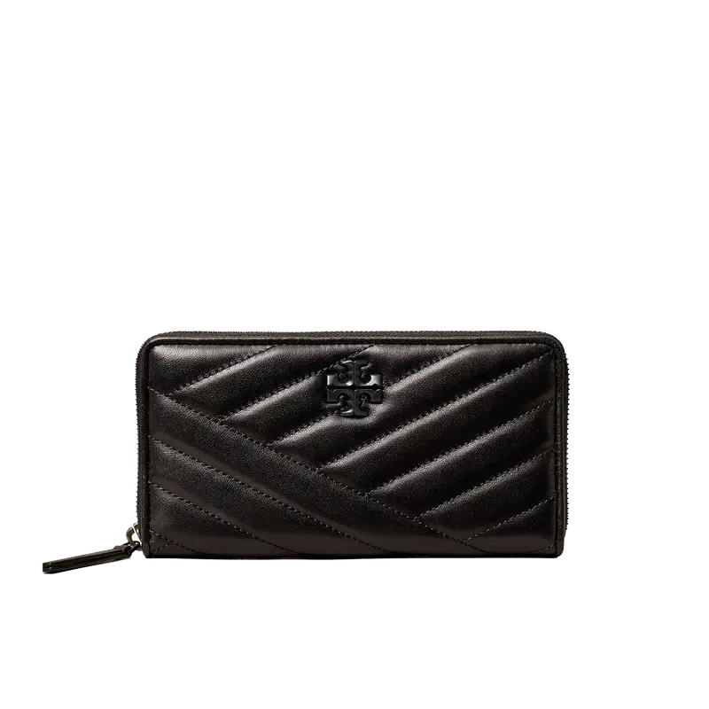 Tory Burch Kira Chevron Continental Wallet With Powder-Coated Zip 1