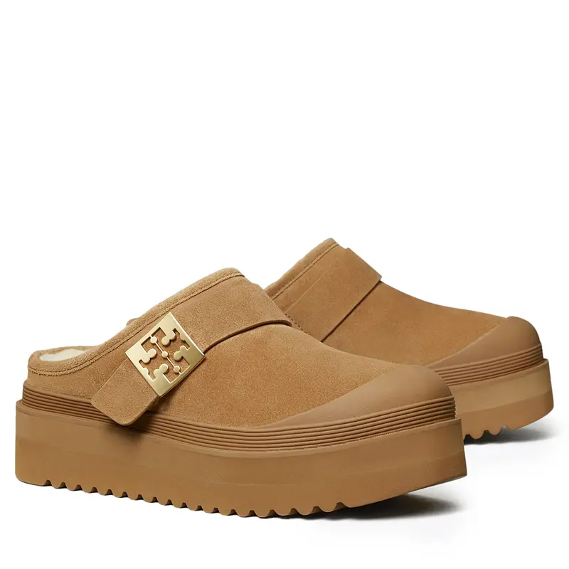 Tory Burch Mellow Shearling Platform Mules For Women 1