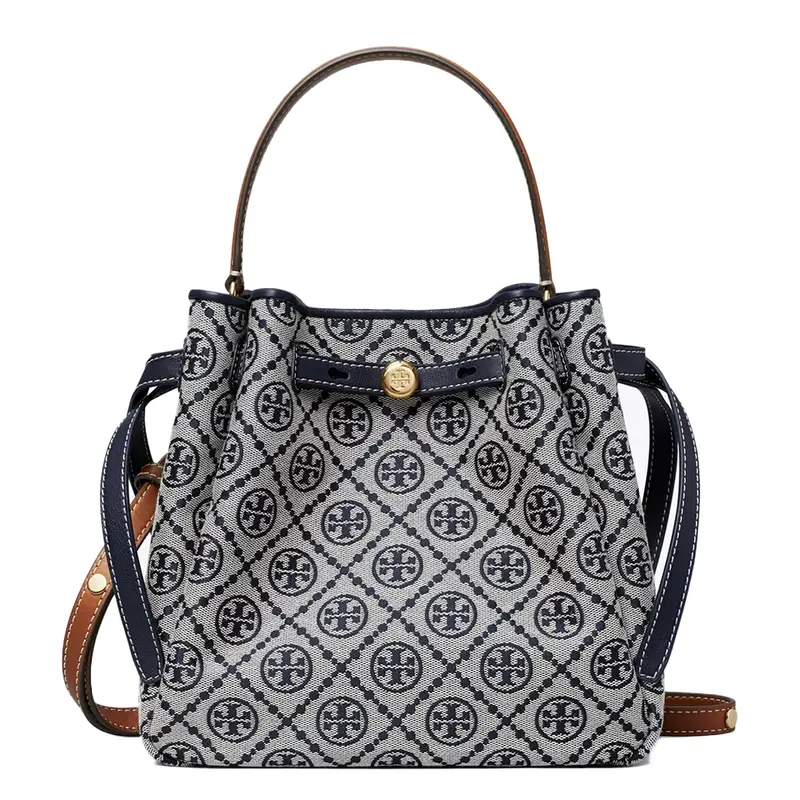Tory Burch T Monogam Romy Bucket Bag – Soft Structured Women'S Carryall 1