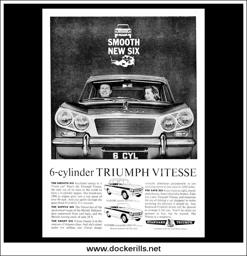 Triumph Vitesse Introduction Ad – November 1962 Original Vintage Print 1