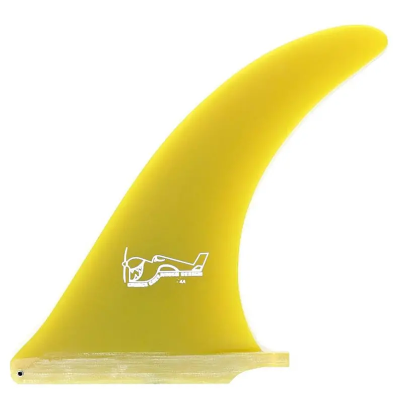 True Ames Greenough 4-A Quad Fin – 9", Sunny Yellow 1